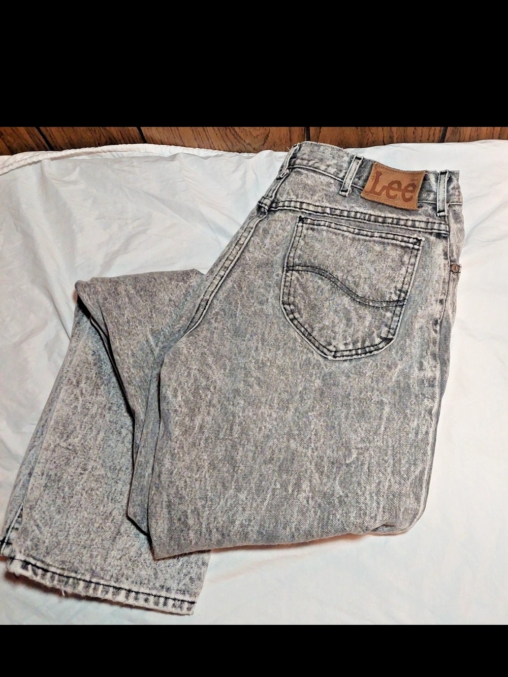 Lee Riders Men’s  Black Acid-Wash Jeans Denim Vintage 80s 90s Size 32x32